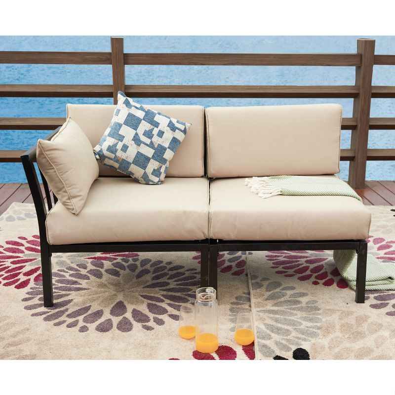 Corner Armless Patio Loveseat - Patio Festival