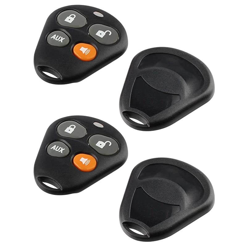 Fob less Entry Remote shell Case Pad fits Viper EZSDEI474V 4 Button Set of 2