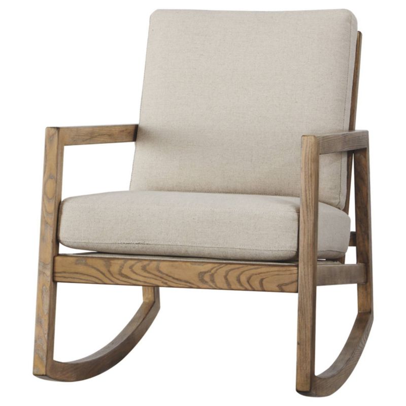 Wooden Rocking Chair Brown - Benzara