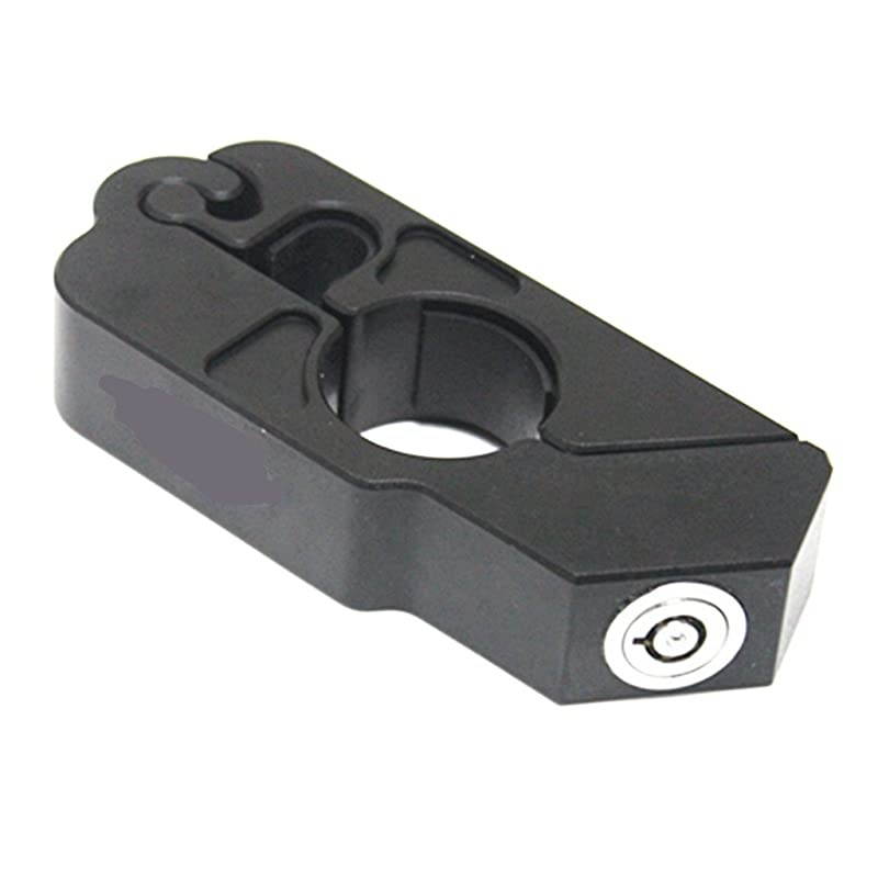 Motorcycle Handlebar Grip Brake Lever LockAnti Theft Security CapsLock Black