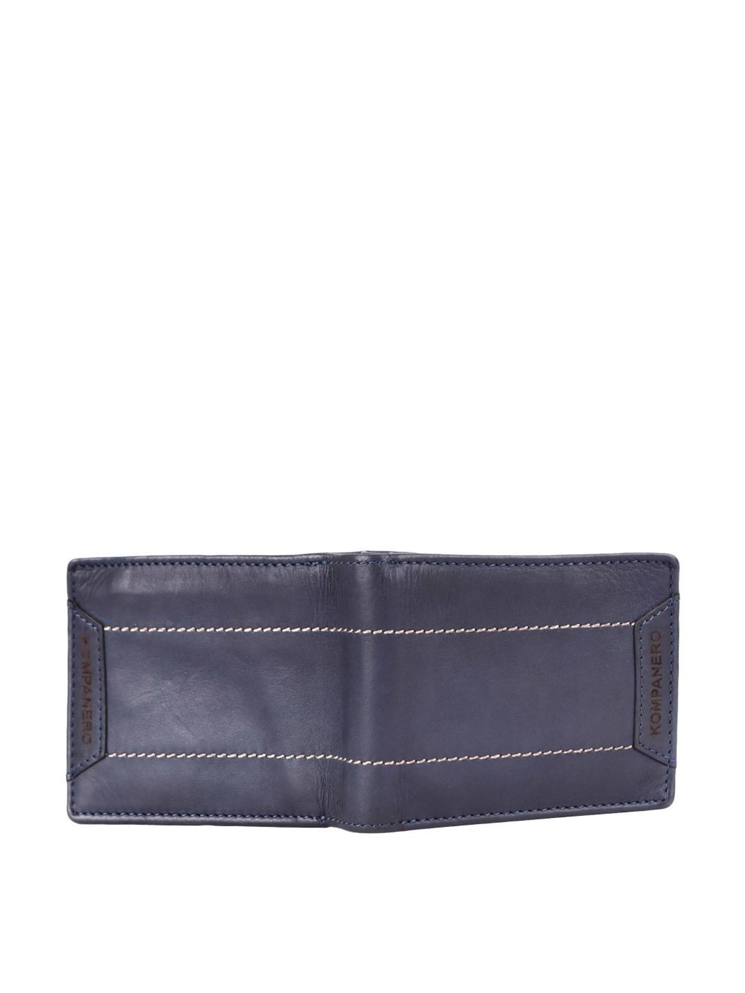 KOMPANERO LEO Blue Solid Bi-Fold Wallet
