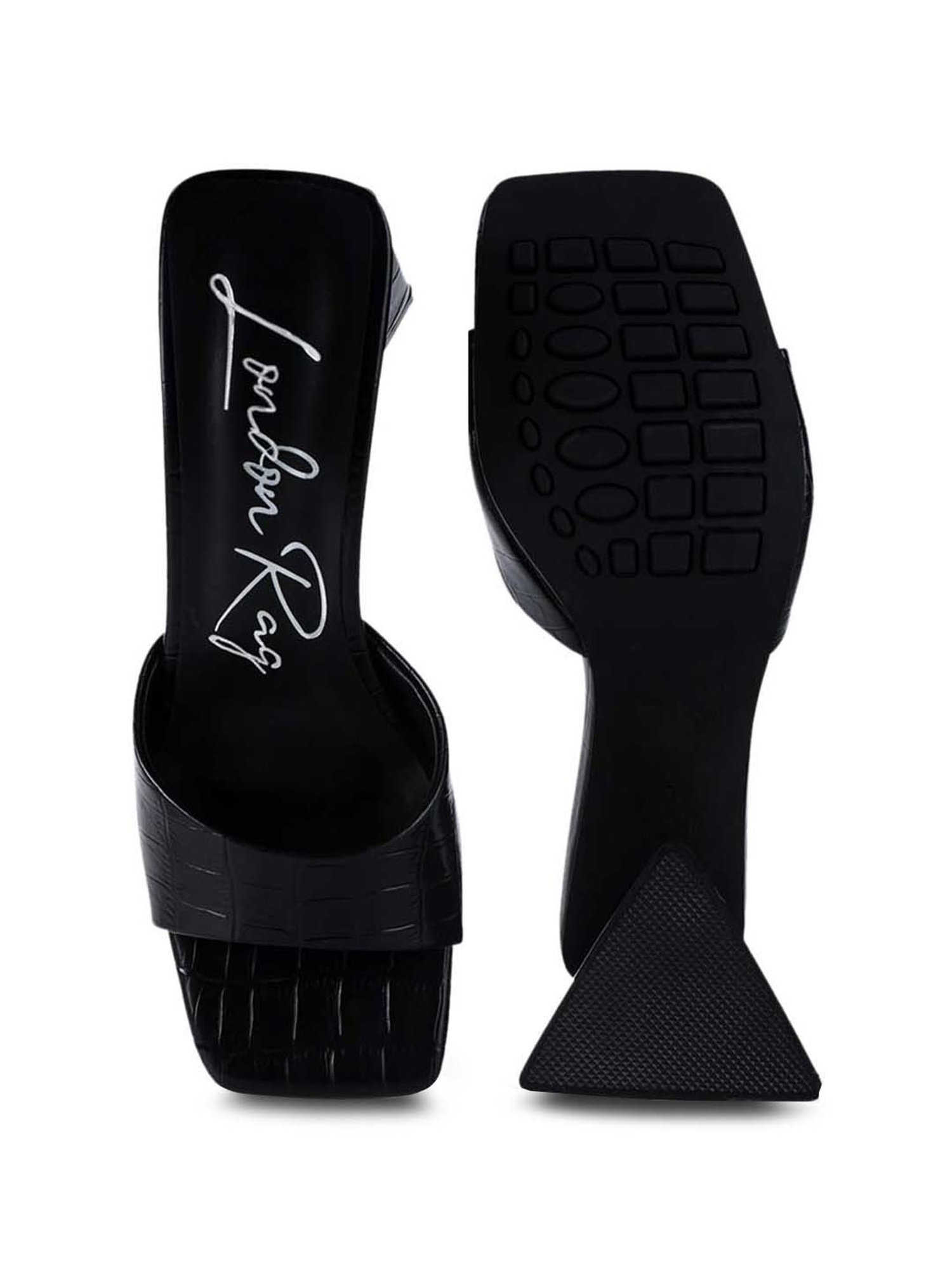 London Rag Women's Black Casual Sandals