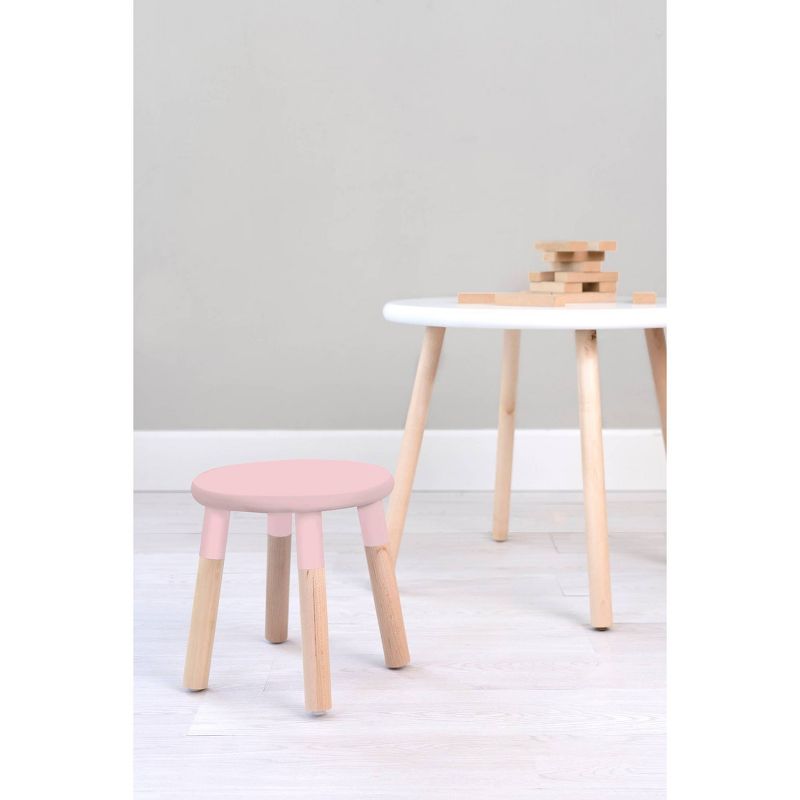 Set of 2 Peewee Wood Veneer Kids' Chairs Maple/Pink - Nico & Yeye