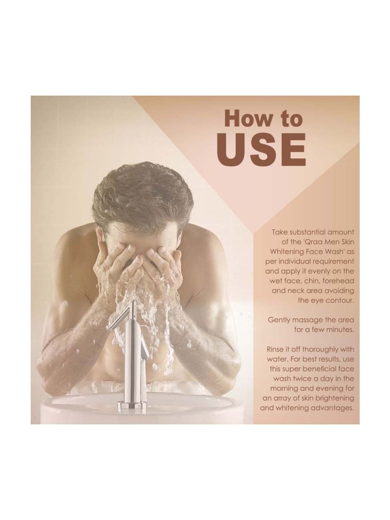 Qraa Men Vitamin C Skin Whitening Face Wash - 100 gm