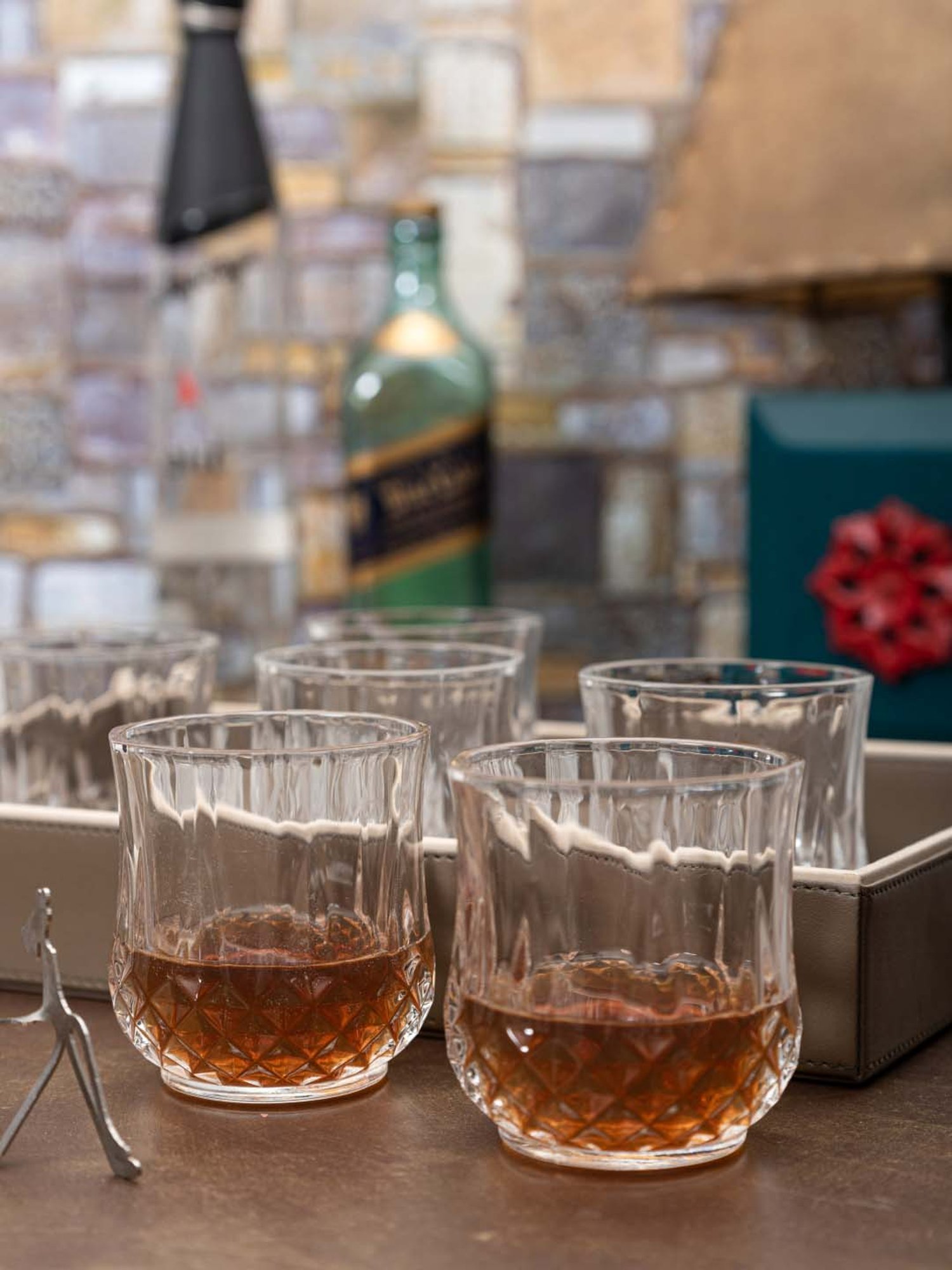 ROXX Long Champ Transparent Whisky Glasses (315 ml) - Set of 6