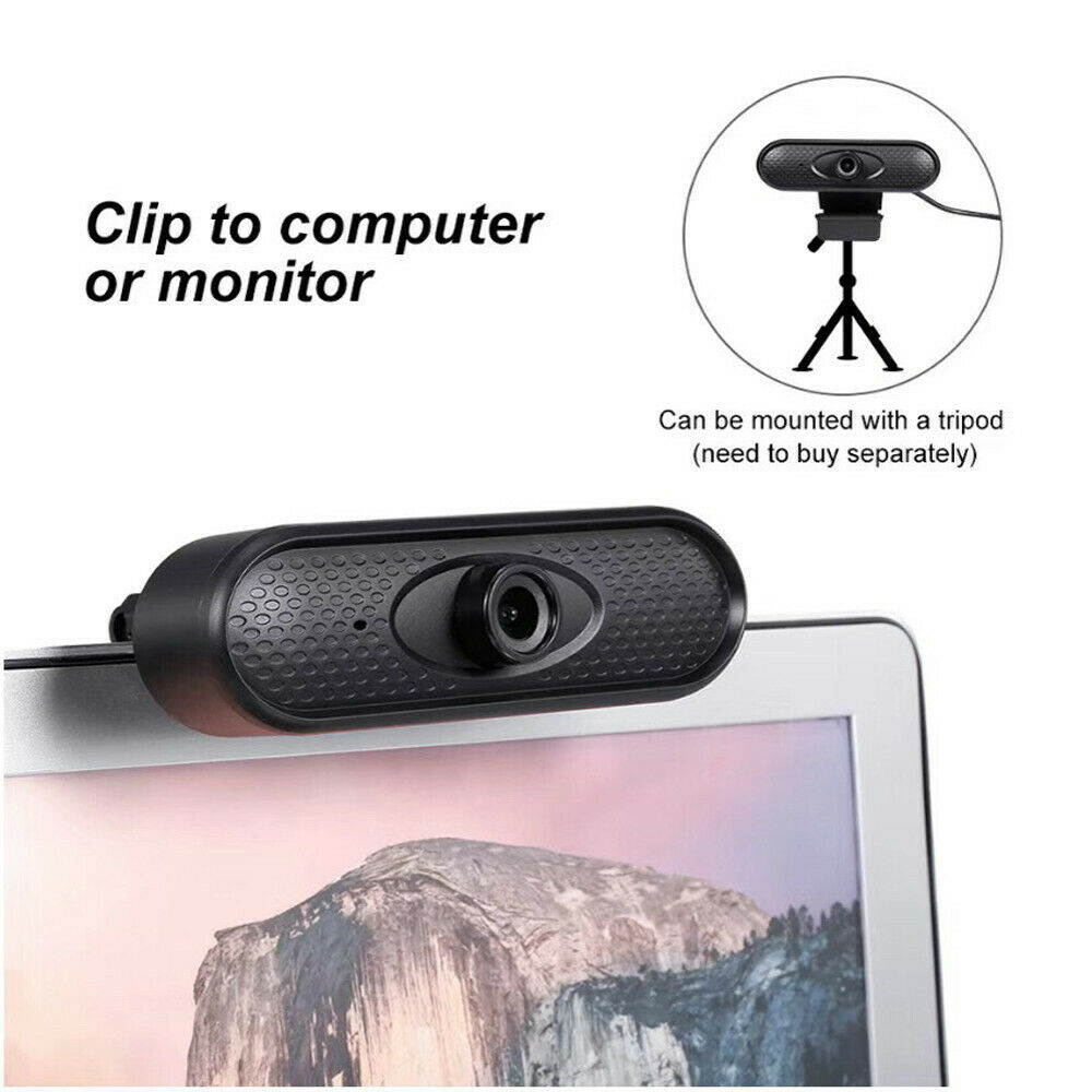 USB HD 1080P Webcam Manual Focus Web Camera For MAC PC Desktop Network With Mic