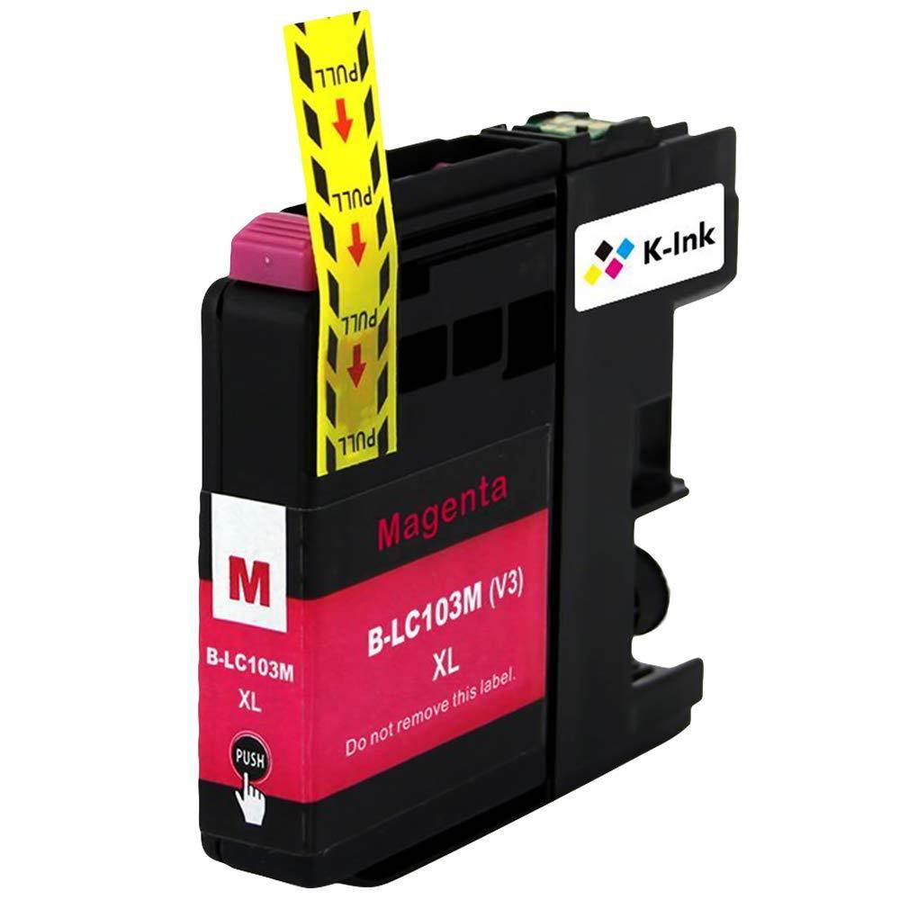 K-Ink Compatible Ink Cartridge Replacement for Brother LC103 LC 103 XL LC101 (6 Pack)