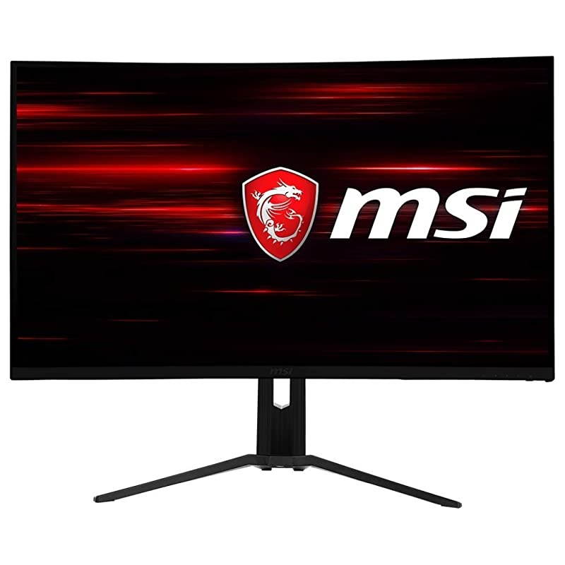 32" Full HD RGB LED Non-Glare Super Narrow Bezel 1ms 2560 x 1440 144Hz Refresh Rate Free Sync Height Adjustable Curved Gaming Monitor (Optix MAG321CQR),Black