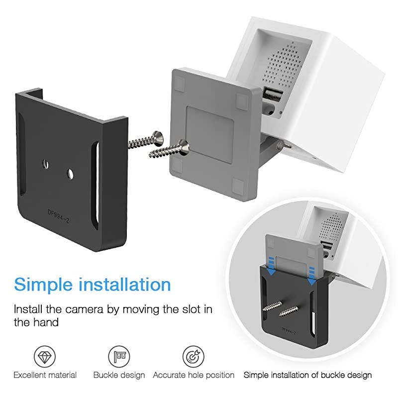 Quick Wall Mount Bracket for Wyze Cam 1080p HD Camera and iSmart Alarm Spot Camera 1 Pack Black