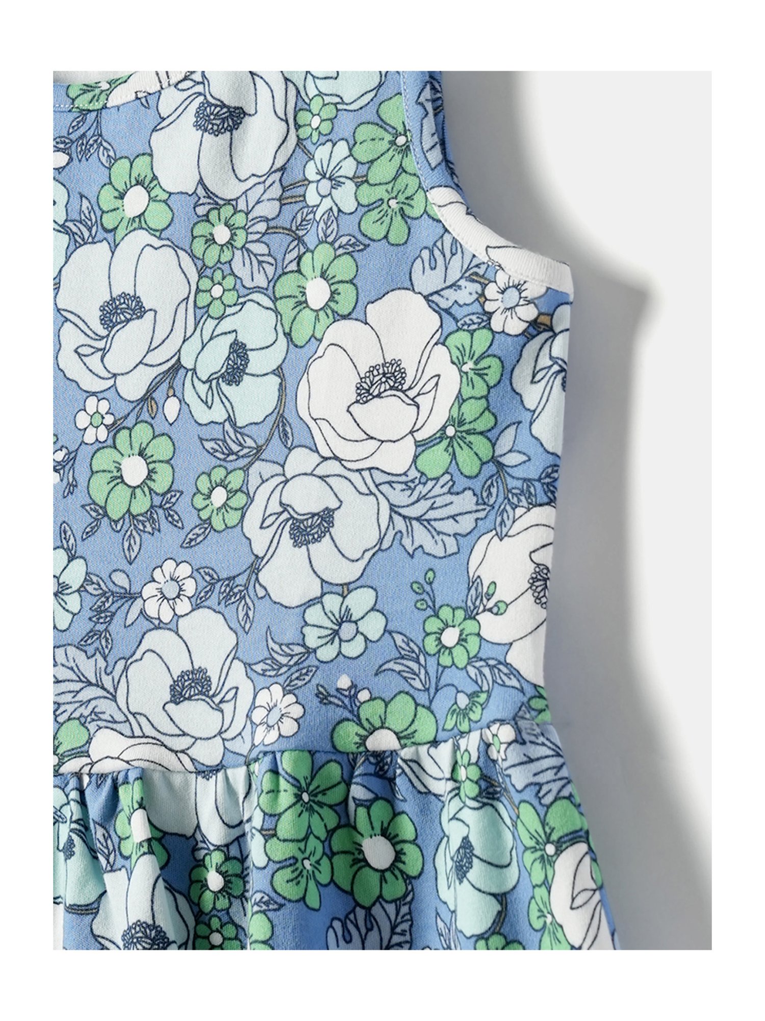 Nauti Nati Kids Blue Floral Print A Line Dress
