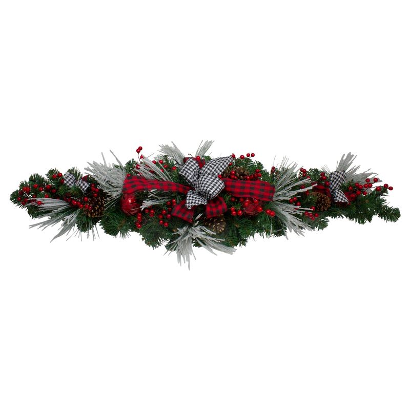 Northlight 52" Pre-Lit Pre-Decorated Artificial Christmas Swag with Bows and Berries