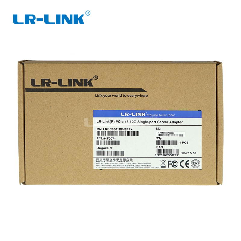 PCI Express x8 Single Port SFP+ 10 Gigabit Server Adapter (Intel 82599EN Based)