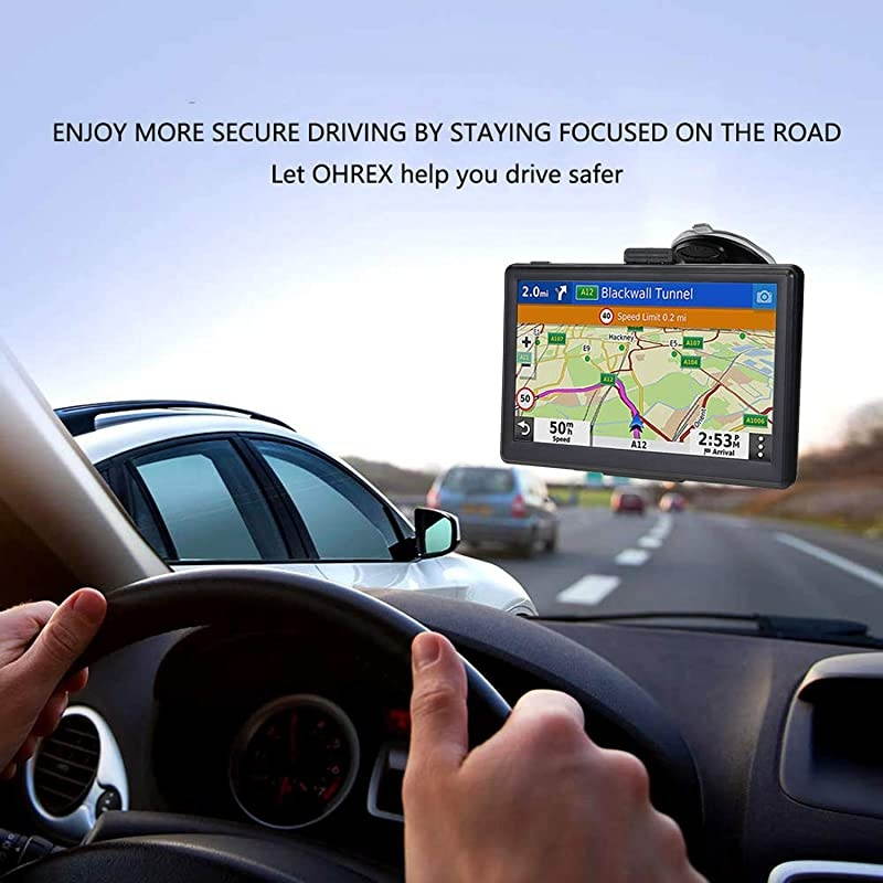 GPS Navigation for Truck RV Car 7 Inch  GPS Navigation System GPS for Truck Drivers Commercial 2021 Maps with Free Lifetime Update Spoken TurnbyTurn Directions Driver Alerts