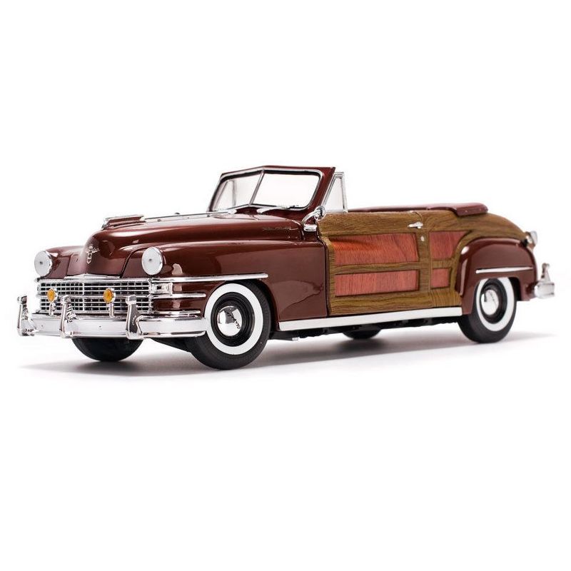 1948 Chrysler Town & Country Costa Rica Brown 1/18 Diecast Model Car by Sunstar