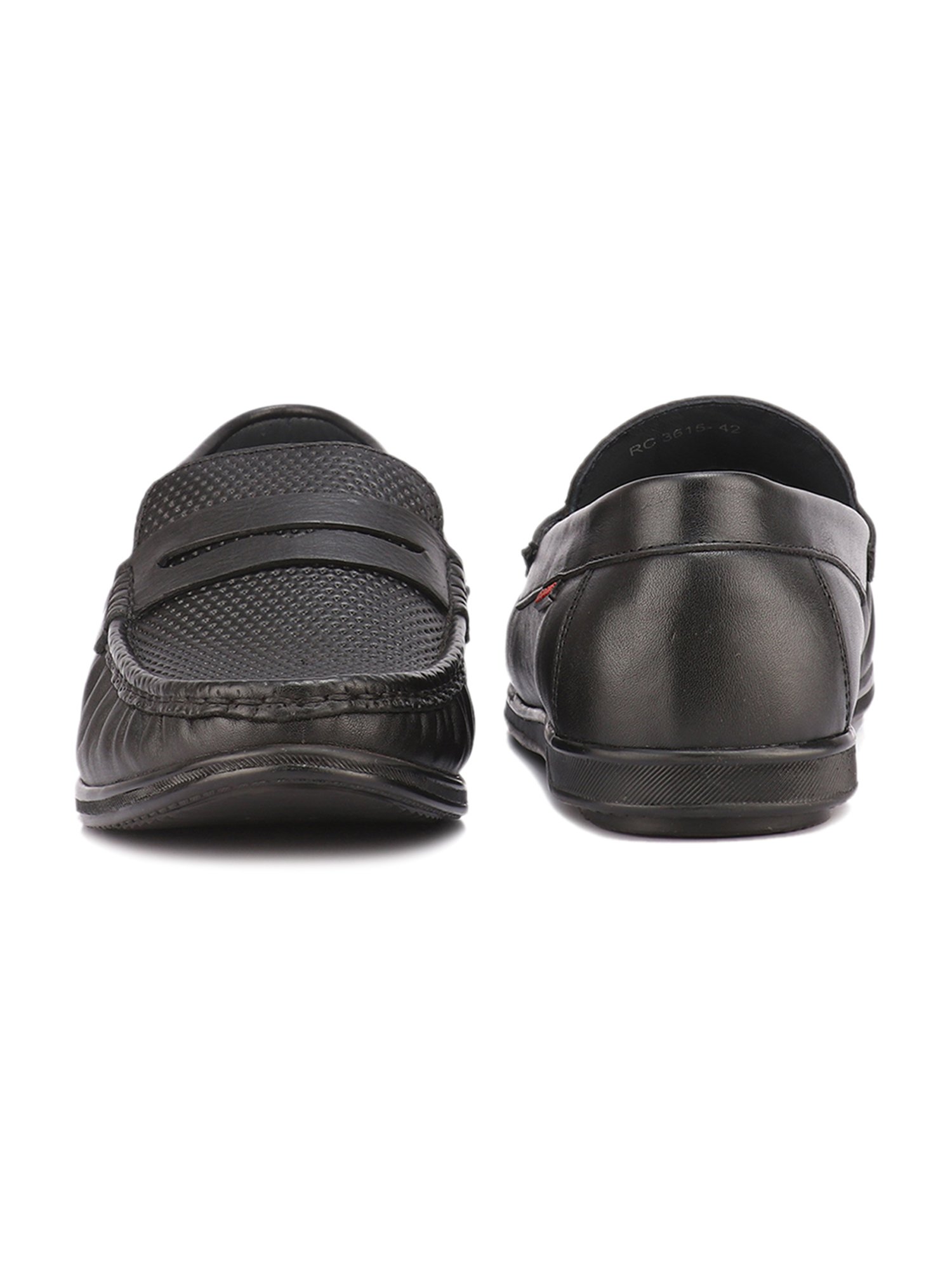 Red Chief Men's Black Casual Loafers