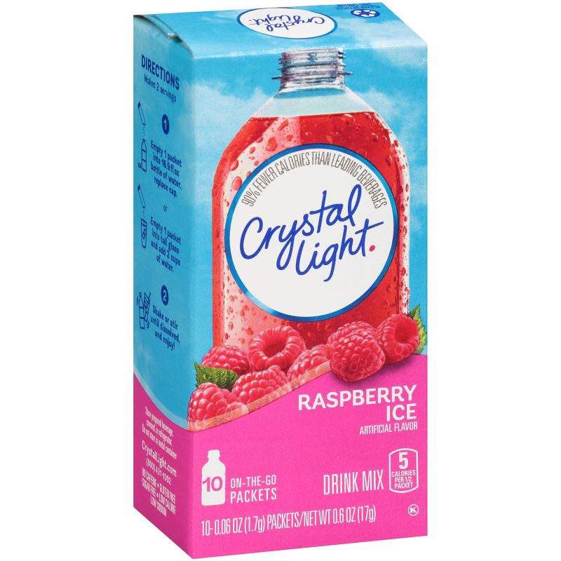 Crystal Light On The Go Raspberry Ice Drink Mix - 10pk/0.6oz