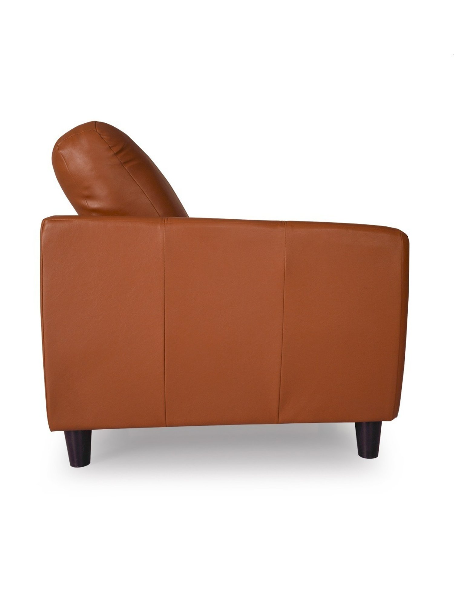Durian Nadia Modern Cinnamon Brown Premium Leatherette 1 Seater Sofa