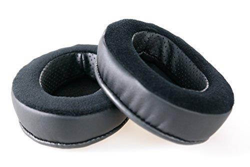 Brainwavz Hybrid Memory Foam Earpad - Black PU/Velour - Suitable for Large Over The Ear Headphones