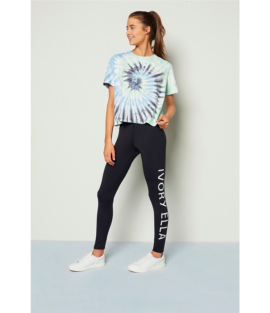 Ivory Ella Short Sleeve Cropped Tie-Dye Tee