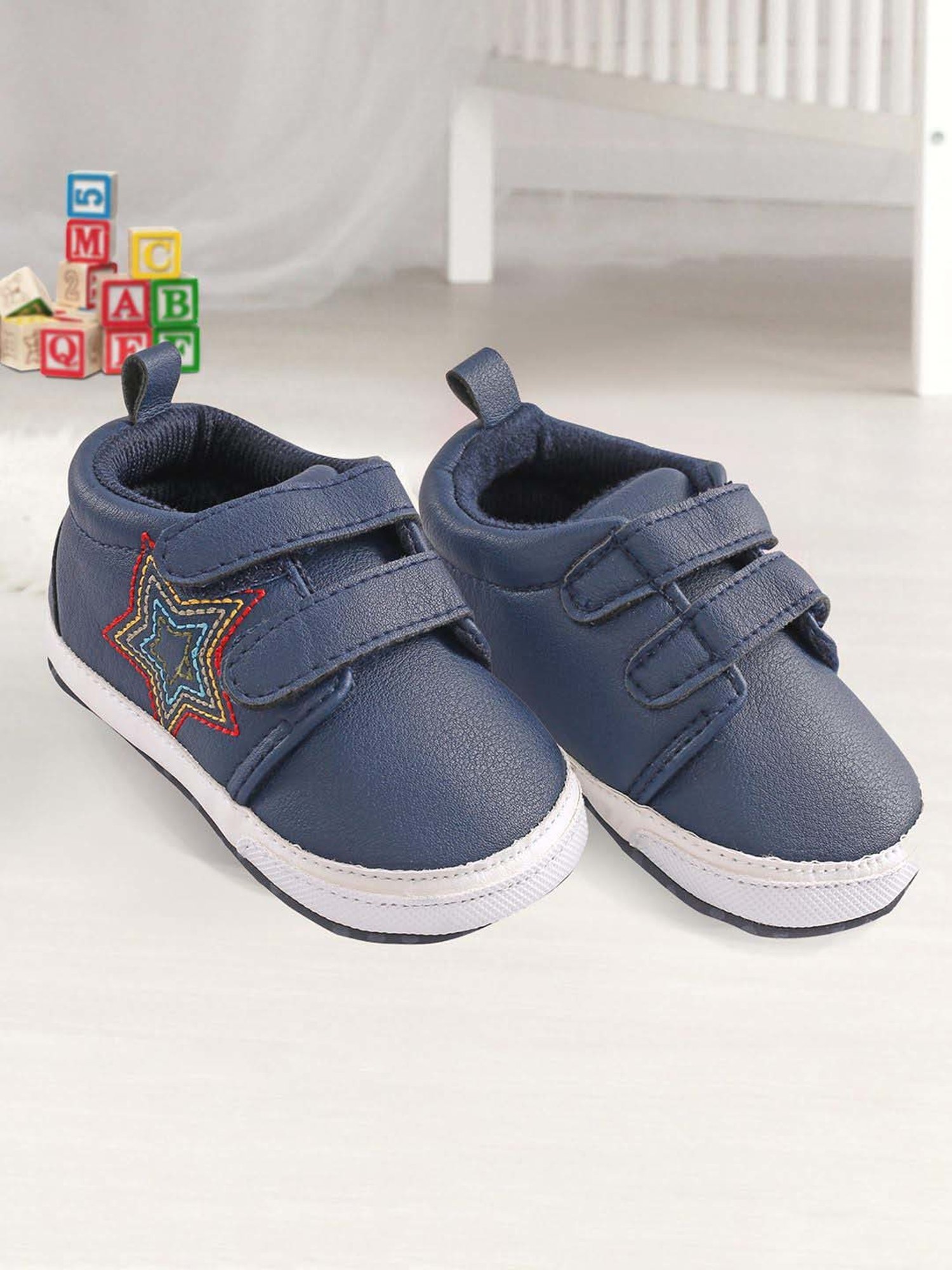 Baby Moo Kids Blue Casual Booties