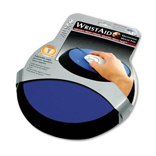 Allsop Wrist Aid Ergonomic Circular Mouse Pad 9" dia. Cobalt 26226