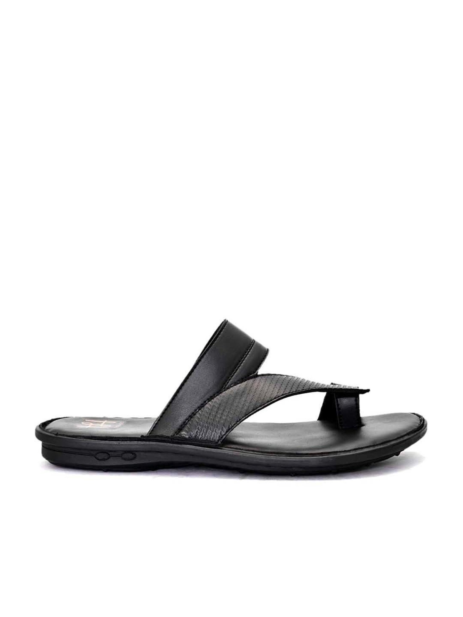 Hydes N Hues Men's Black Toe Ring Sandals