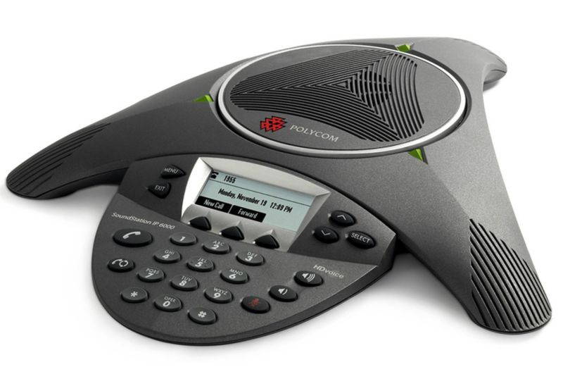 Polycom 2200-15600-001 SoundStation IP 6000 Conference Corded VoIP Phone (PoE)