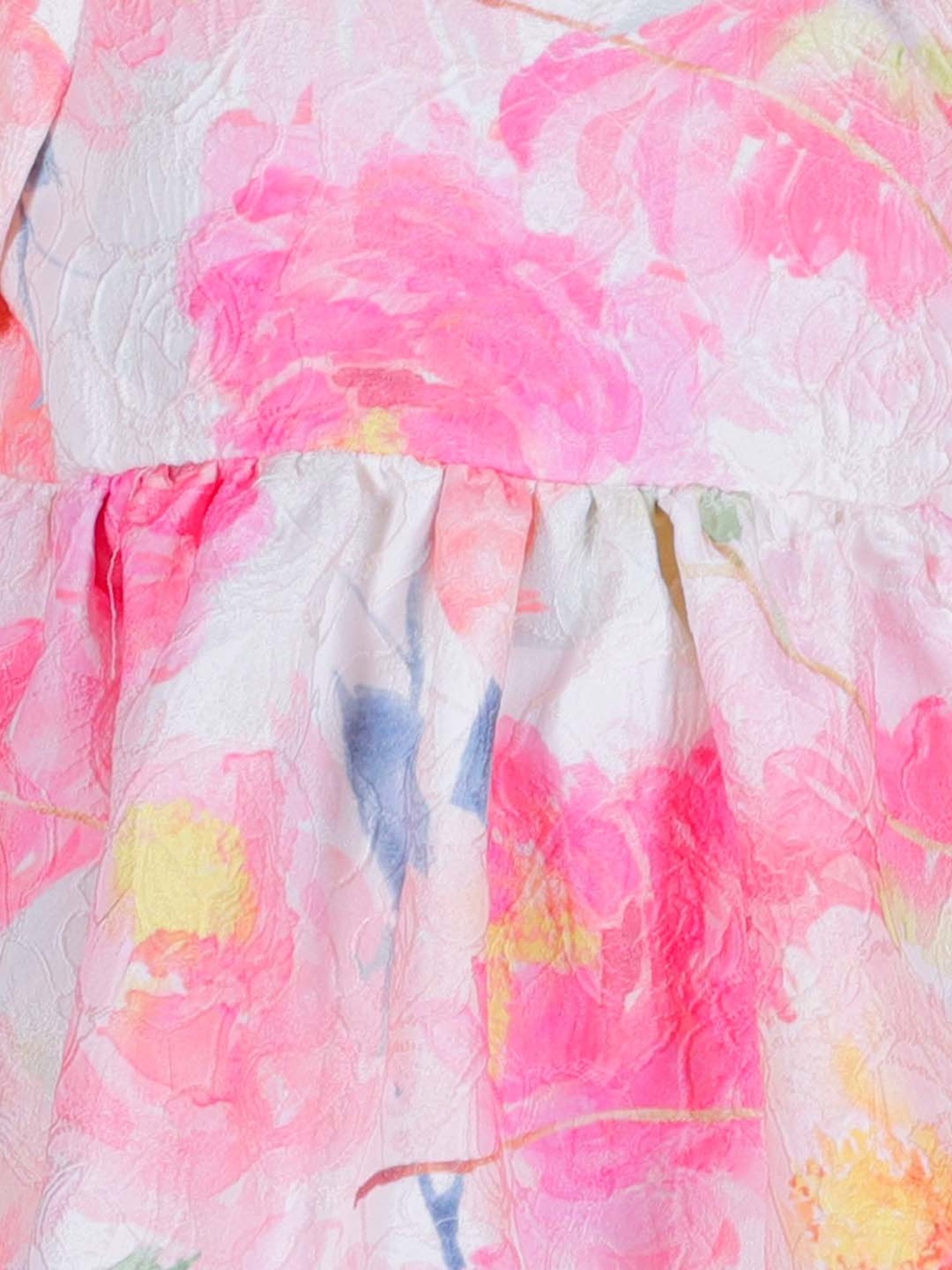 KidsDew Kids White & Pink Floral Print Dress