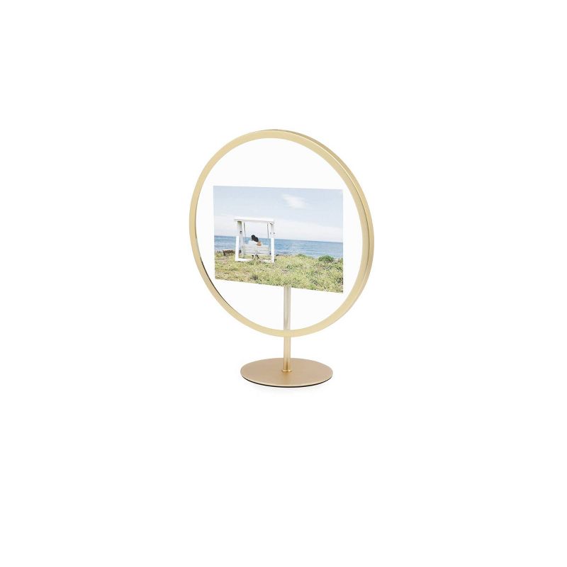 4" x 6" Infinity Single Photo Display Frame Matte Brass - Umbra