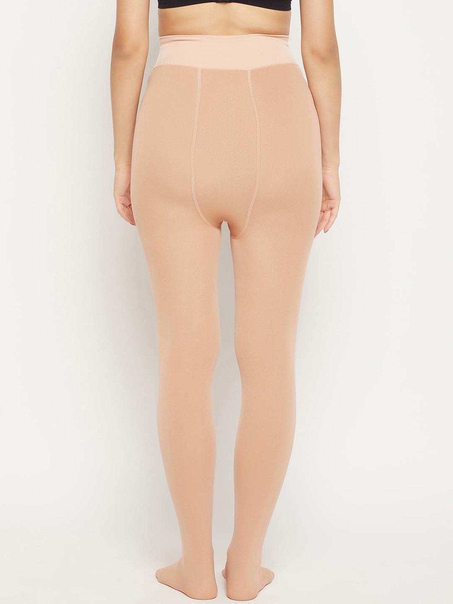 Secrets By ZeroKaata Beige Plain Stockings