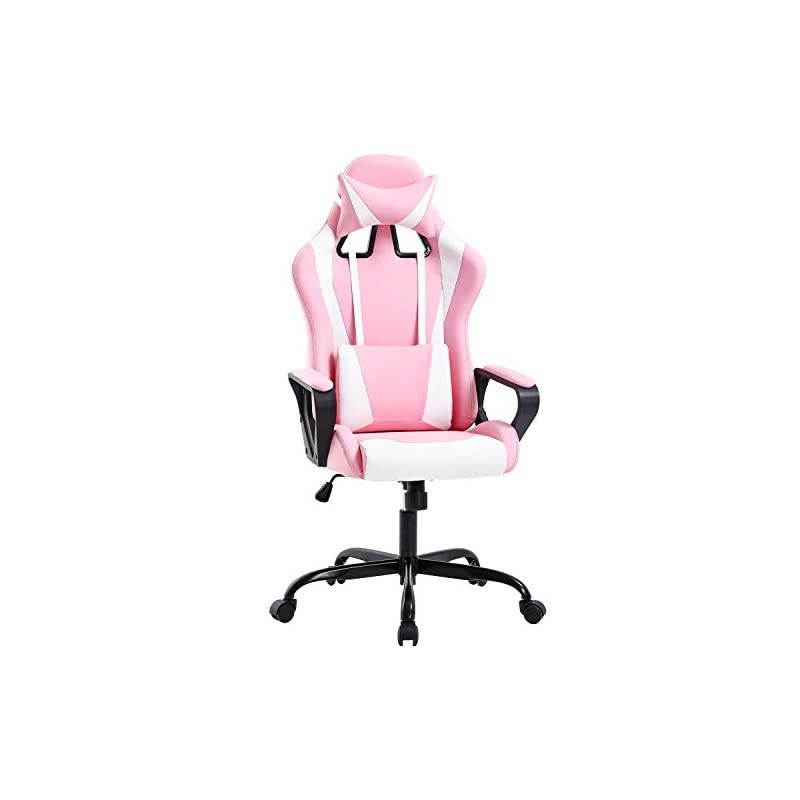 Chair Office Chair Desk Chair Ergonomic Executive Swivel Rolling Computer Chair with Lumbar Support, Pink