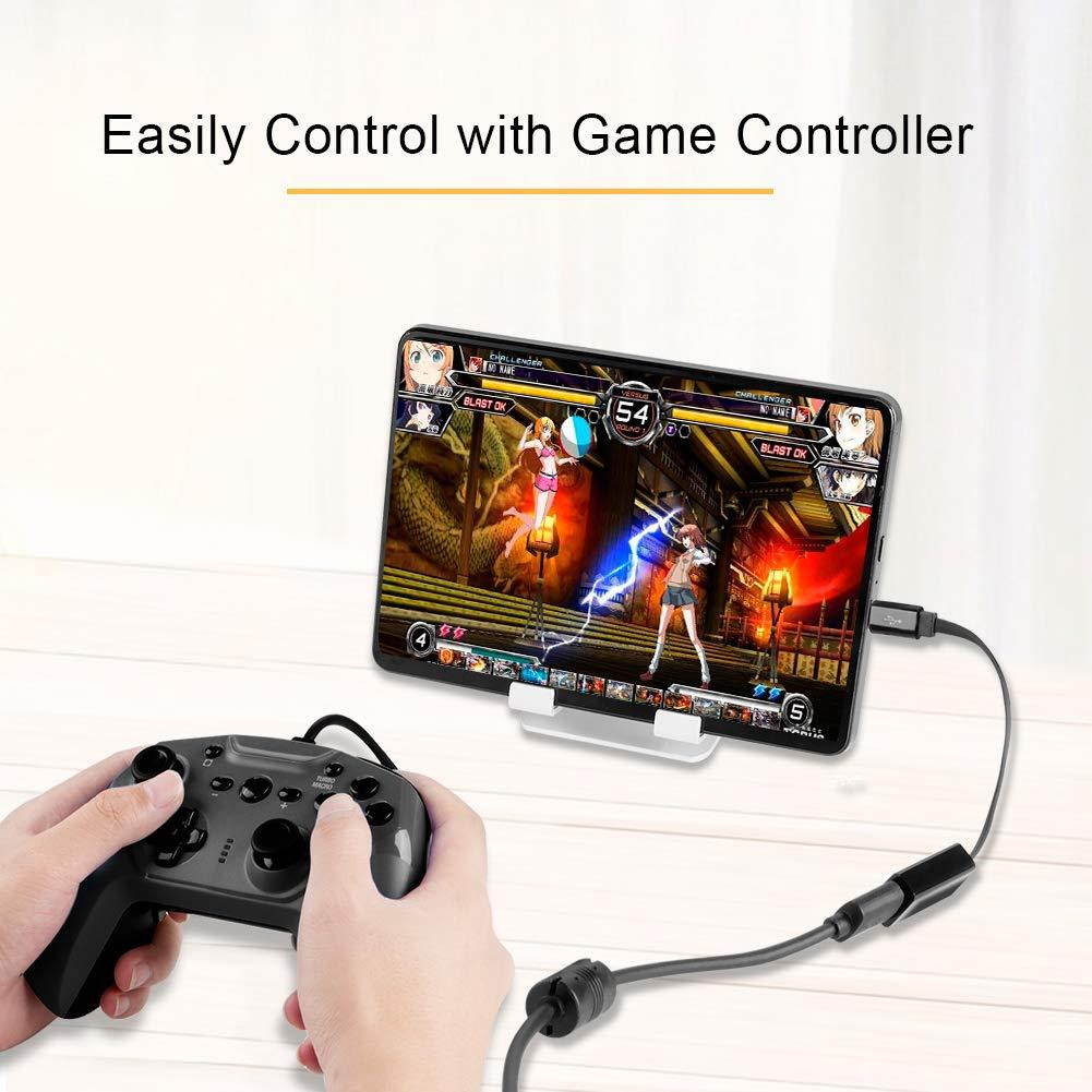 CableCreation Micro USB 2.0 OTG Cable Flat On The Go Adapter Micro USB Male to USB Female for Samsung S7 S6 Edge S4 S3 Android or Other Smart Phones Tablets with OTG Function 6 Inch, Black