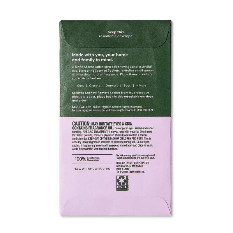 Air Freshener Sachet Lavender & Bergamot - 1oz - Everspring™