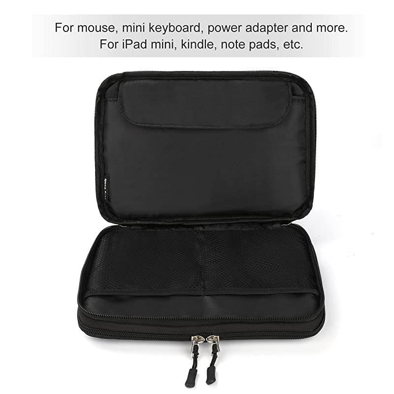Electronics Organizer  Electronic Accessories Cable Organizer Bag Waterproof Travel Cable Storage Bag for Charging Cable Cellphone Mini Tablet Up to 79 and More All Black