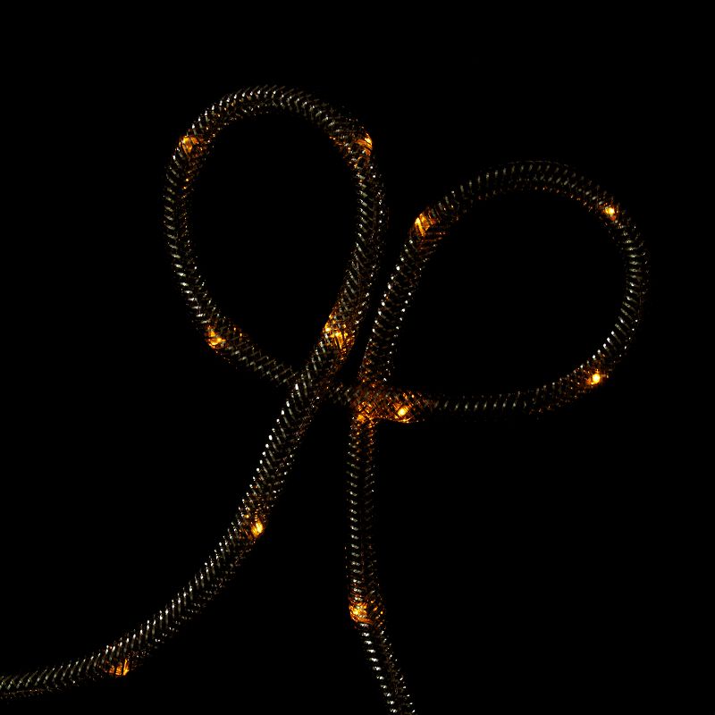 Penn 48 Battery Operated Gold LED Mesh Tube Lining Christmas Rope Lights - 9.8 ft Silver Wire