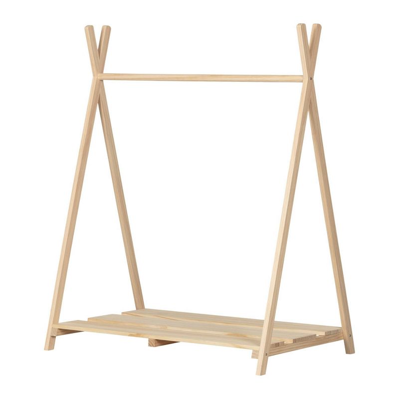 Kids' Sweedi Scandinavian Clothes Rack Natural Wood - South Shore