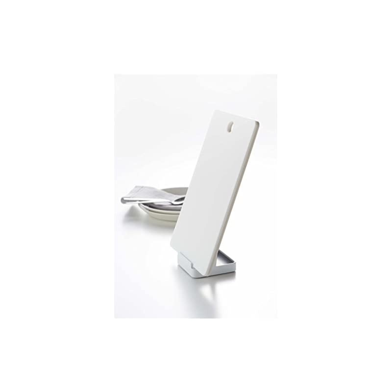 Steel Pan Lid and Spoon Rest Stand in White Powder Finish