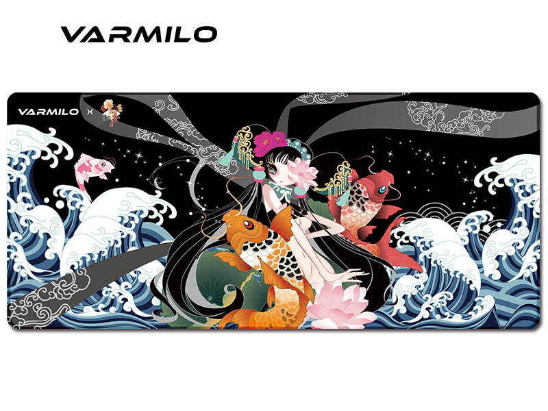 Varmilo Extra Large National Beauty Beijing Opera Desk Pad/Mat with Stitched Edges  Mouse Pad