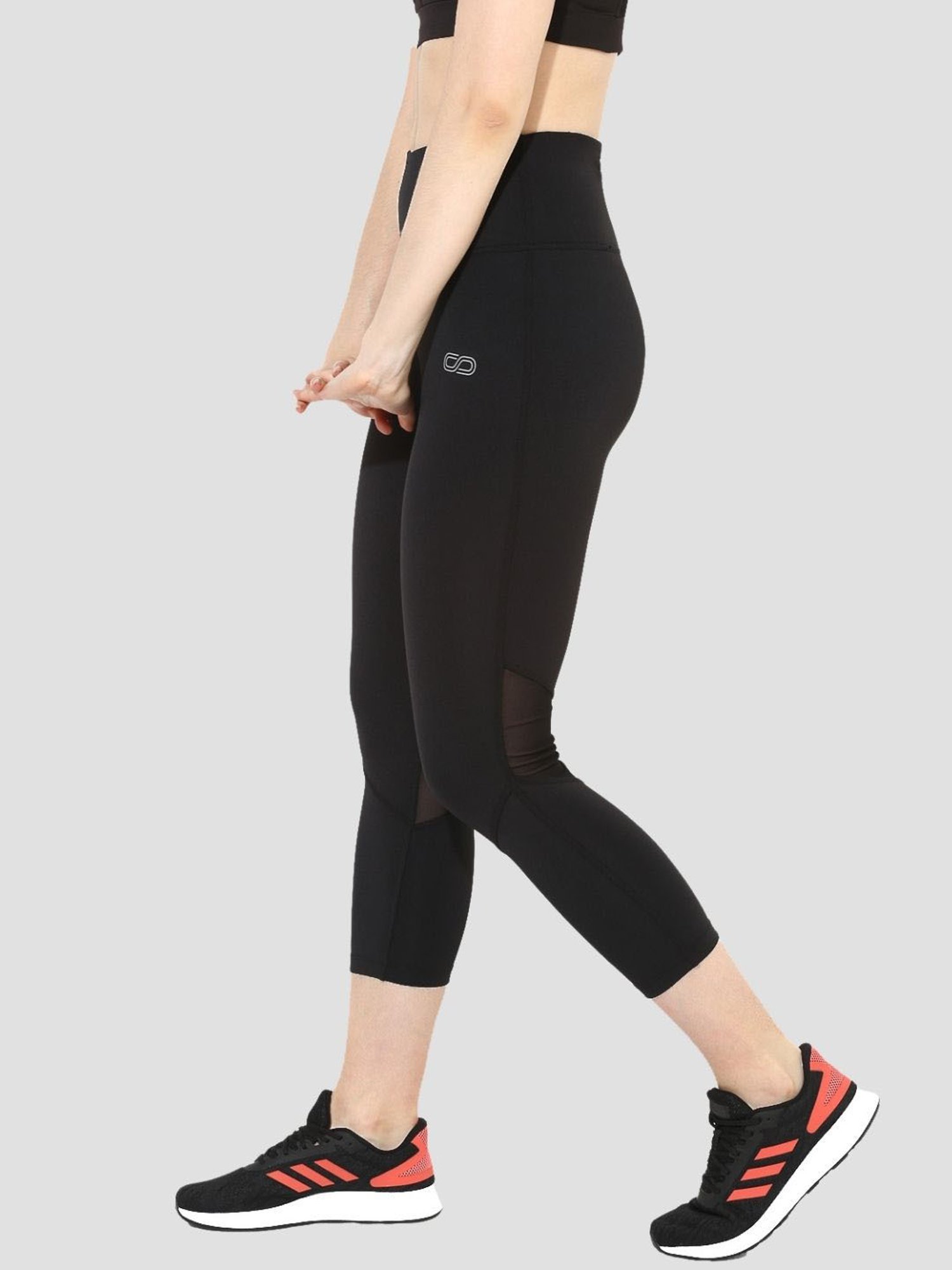 SILVERTRAQ Black Logo Print Capris