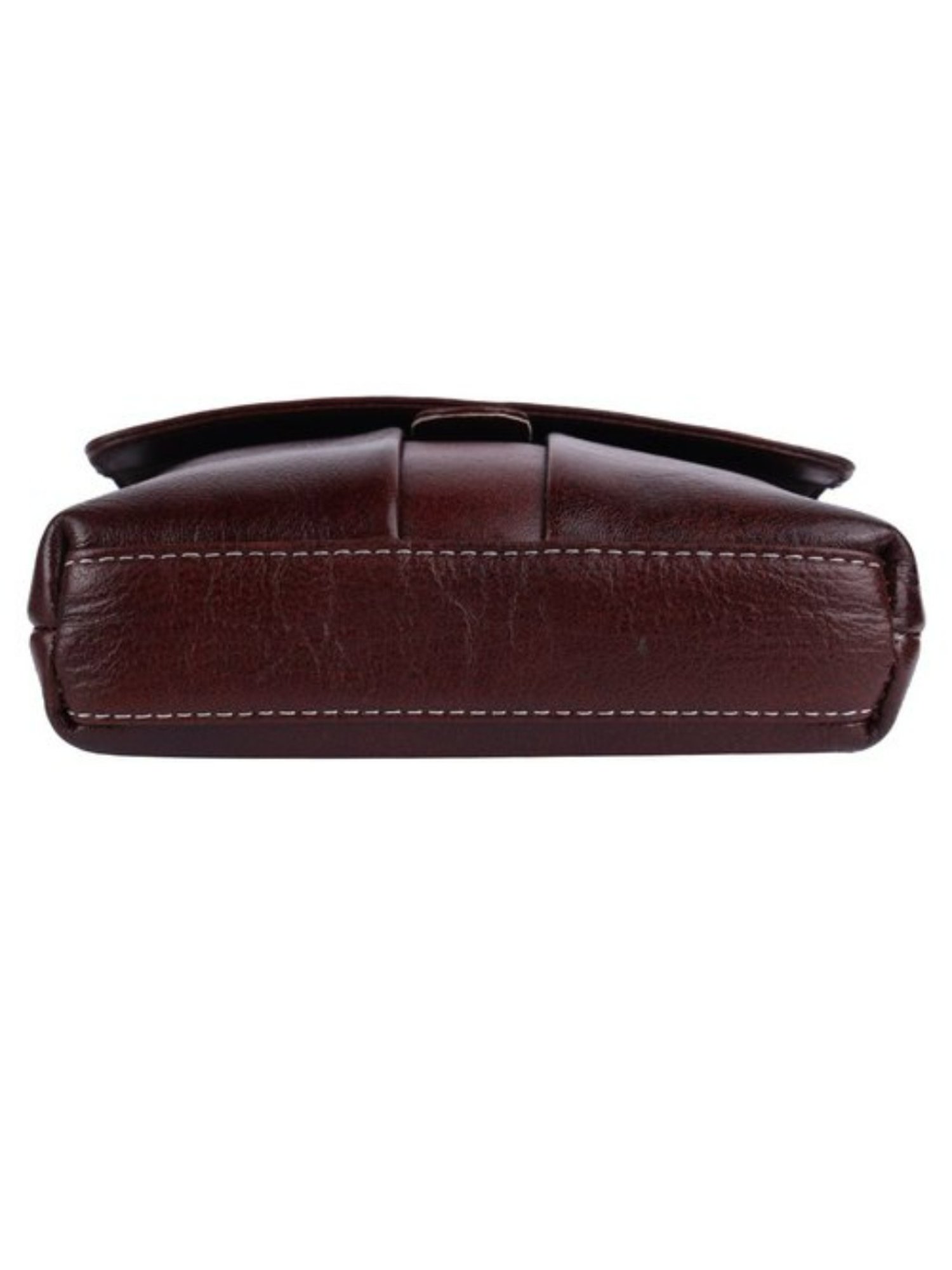 HiLEDER Brown Textured Medium Leather 8 inch Cross Body Bag