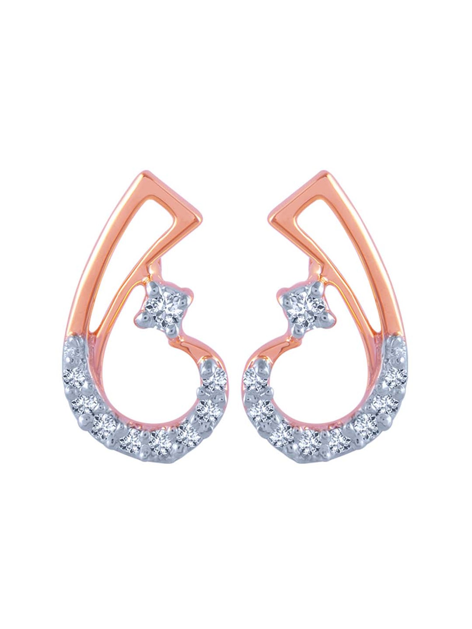 P.C. Chandra Jewellers 18 kt Gold & Diamond Earrings