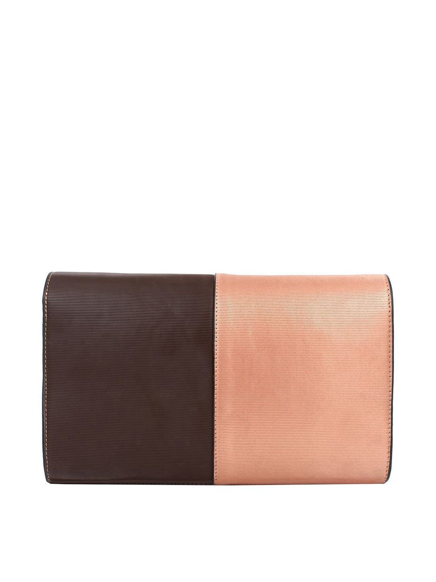 Spice Art Brown & Peach Clutch