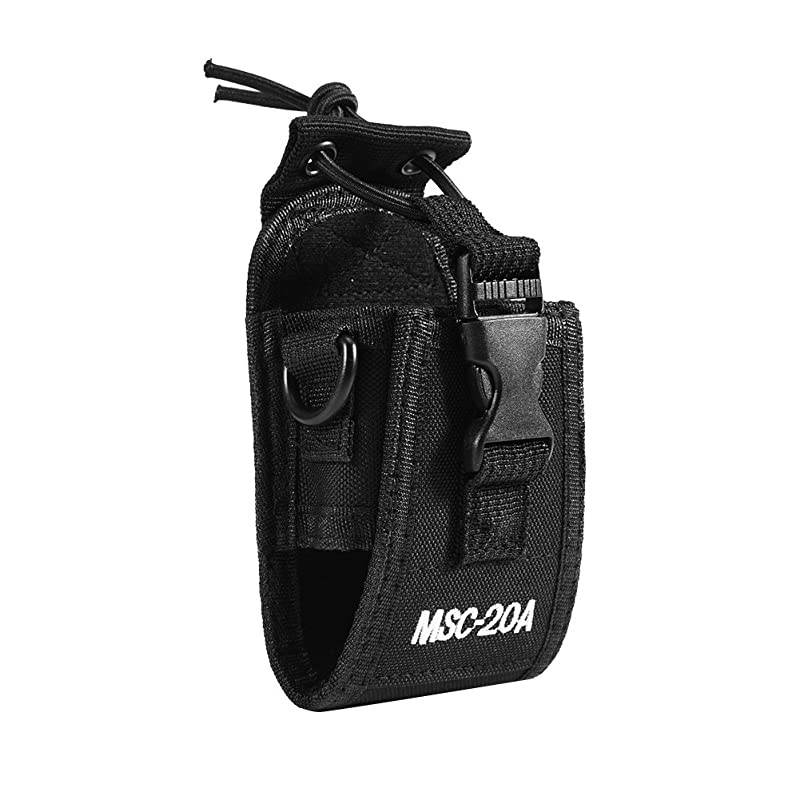 Universal Walkie Talkie Nylon Belt Case Bag with Adjustable Shoulder Strap Two Way Radio Holder Holster Case MSC20A for KenwoodMotorola HYT TwoWay Radio