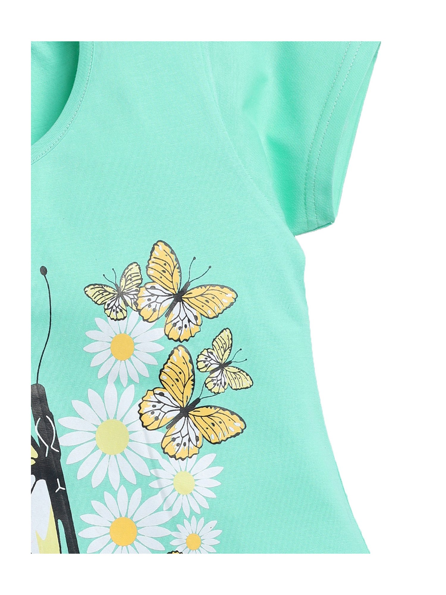 Berrytree Organic Girls Blue Cotton Clouds Print Night Suits