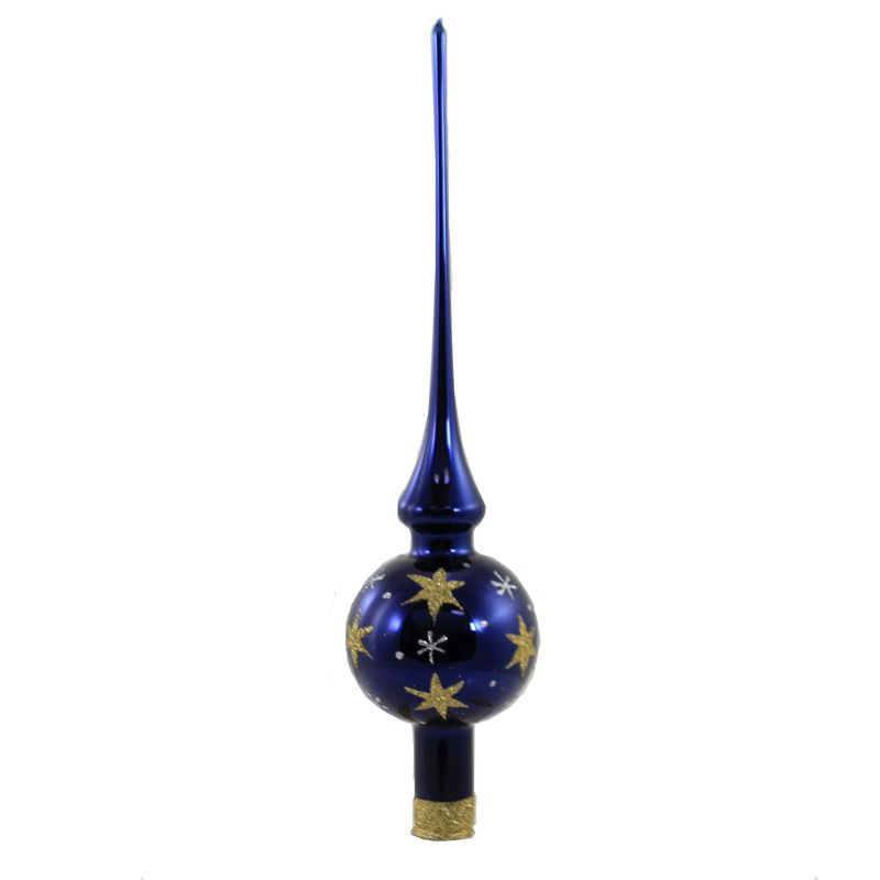 Inge Glas 11.5" Sparkling Sky Midnight Finial Tree Topper Finial  -  Tree Toppers