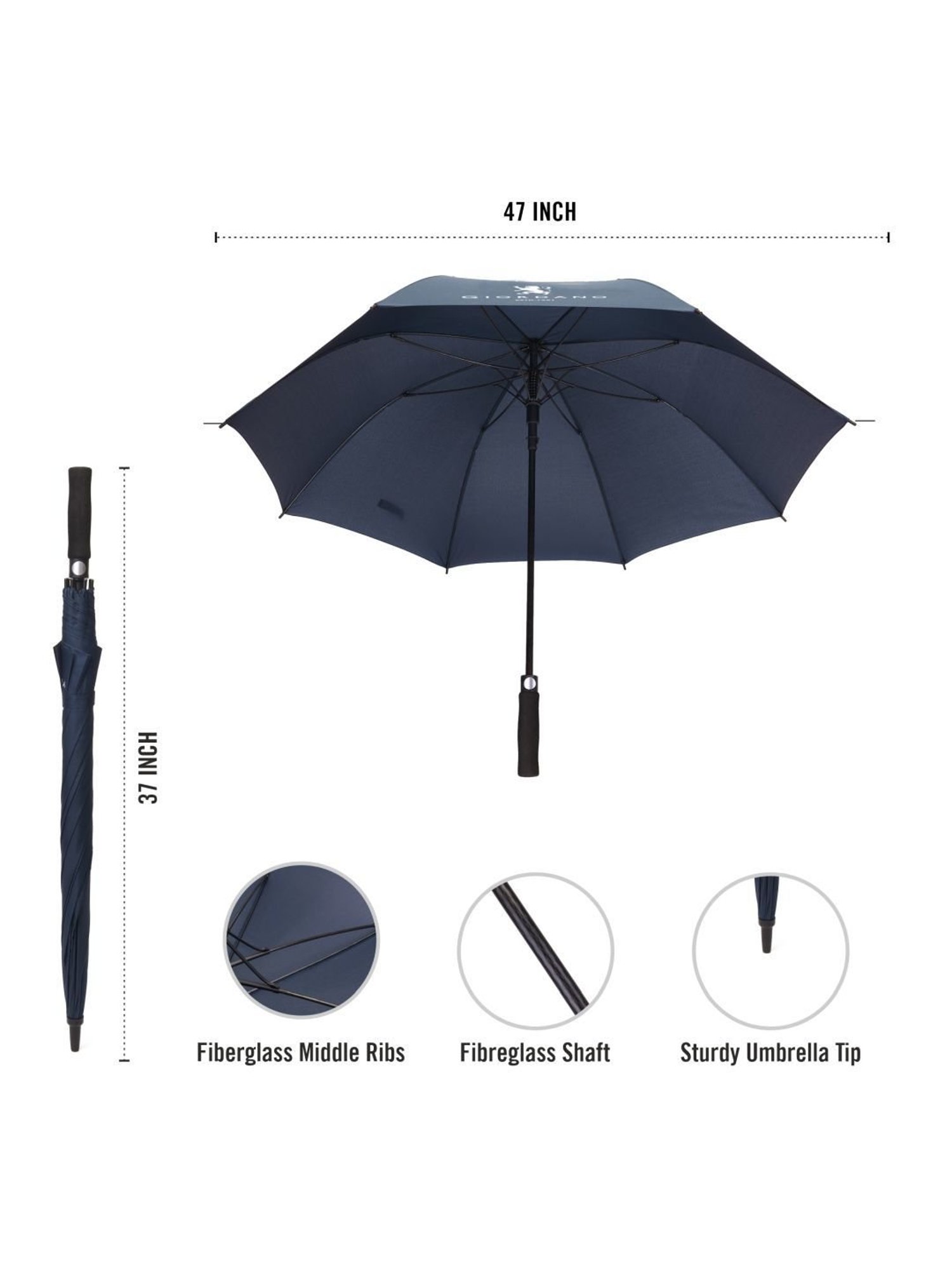 Giordano Automatic UV Protection Navy Blue Umbrella