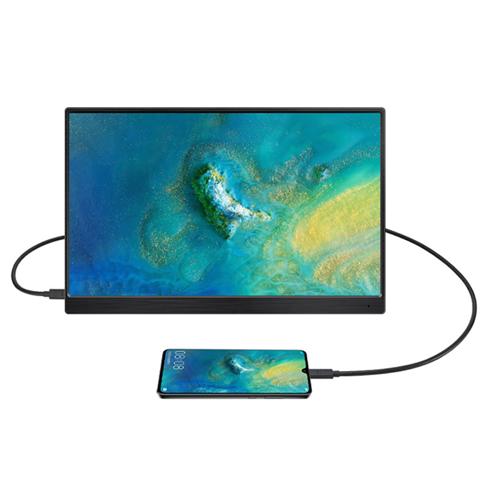 15.6 inch 1080P Glass Full Fit Touch Screen Portable Monitor Laptop Computer Notebook Display with 8000mAh Built-in Battery USB 2.0 Type C HDMI speakers Connect PS4 SWITCH XBOX for Gaming maxinutri