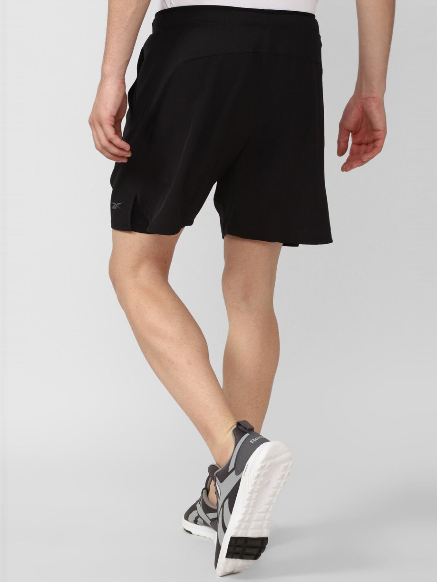 Reebok Black Regular Fit Sports Shorts