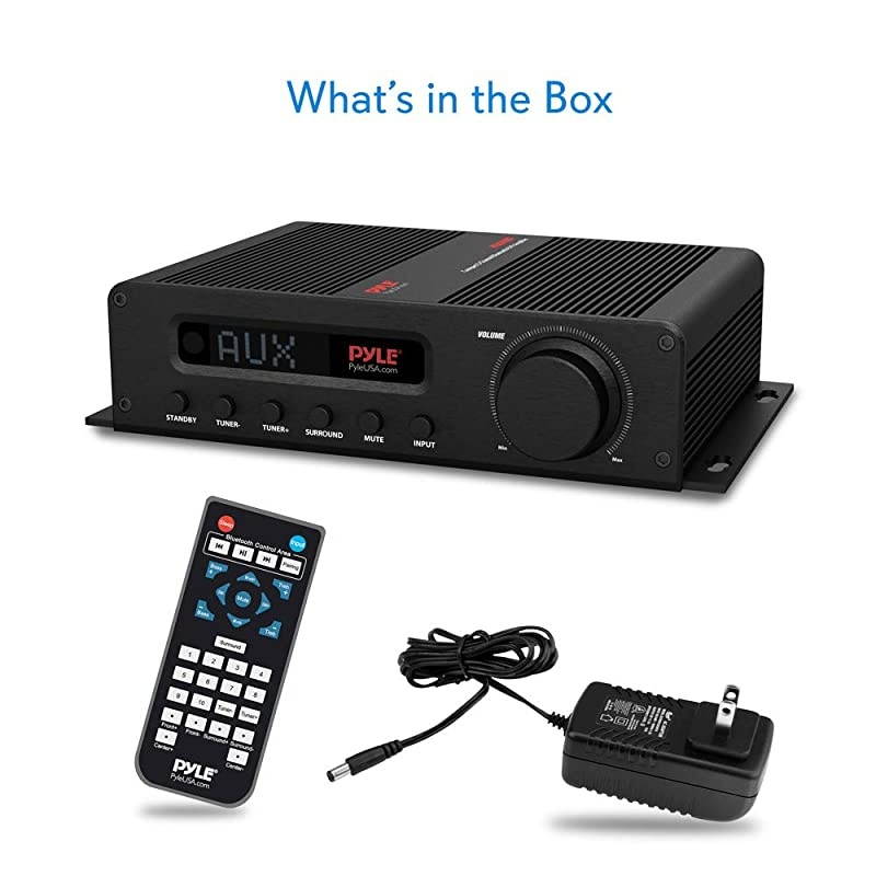 Wireless Bluetooth Home Audio Amplifier 100W 5 Channel Home Theater Power Stereo Receiver Surround Sound w HDMI AUX FM Antenna Subwoofer Speaker Input 12V Adapter  PFA540BT