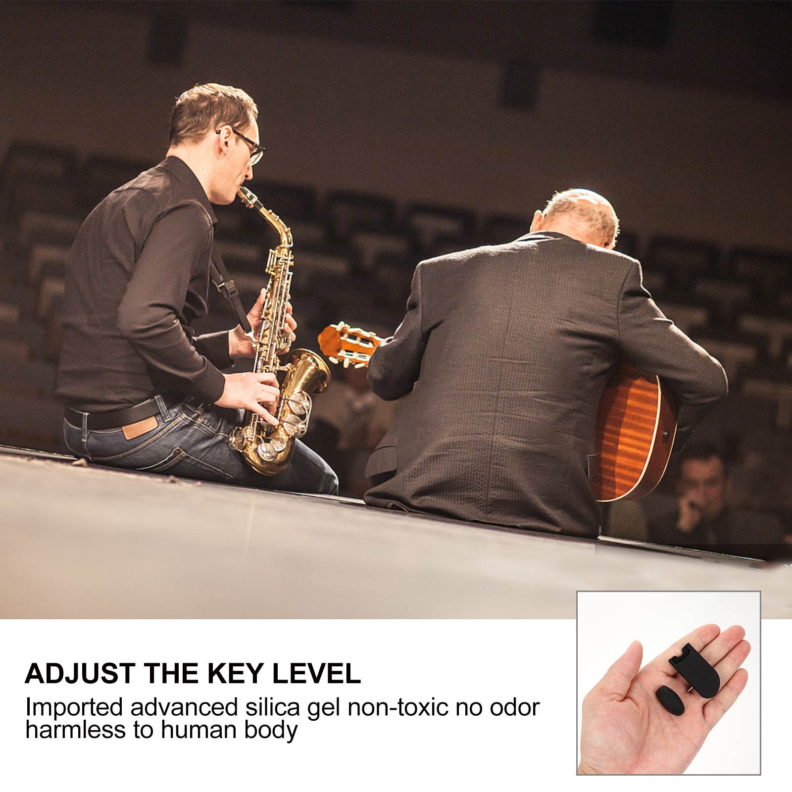 4pcs Saxophone Thumb Cushion and Palm Key Pads for Alto Soprano Tenor Sax